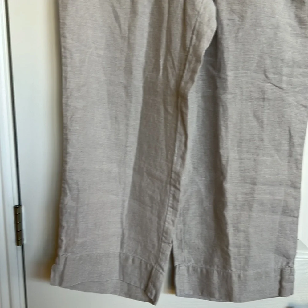 J. Jill Linen Blend Wide-Leg Pants in Light Taupe - Picture 4 of 10